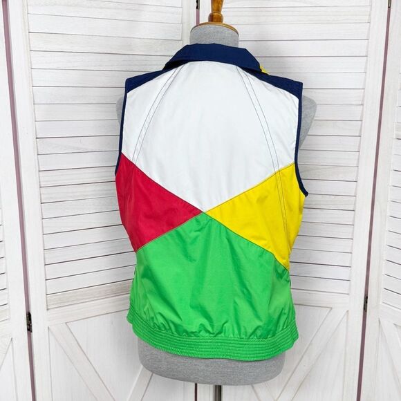 Lauren Ralph Lauren Reversible Colorblock Nautical Flags Sailing Vest Medium - Picture 1 of 13